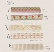 (Grapefruit-Packing) Korea BOKI Winter New Color Wool Plaid Angel Houndstooth Paper Tape