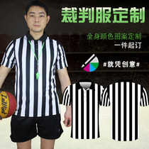 Rugby referee uniform lapel referee short sleeve summer mens and womens game football basketball referee uniform print number customization
