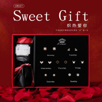 One week earring female 999 sterling silver earring set 2023 new gift box girl earrings birthday gift for girlfriend
