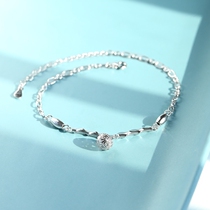 Gongbing sterling silver anklet 999 foot Silver Bell ancient style ankle chain women sexy Silver Pearl forest Net red tremble