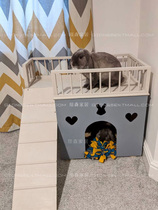 Double-storey pet house rabbit house cat litter cat bed double-storey cat house two cats balcony cat bed custom