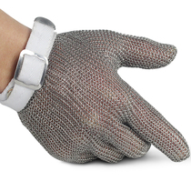 304 stainless steel wire gloves slaughtering metal cutting protection tactics five finger steel ring anti-cut gloves