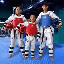 Children and adults full set of taekwondo protective gear set karate armor clothes road suit men and women training suit five sets