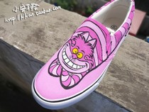 Pre-order(Xiaoan hand-painted) Alice in Wonderland(Cheshire cat without words) One-pedal canvas shoes