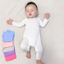 Modale Woman Baby Conjoined Mens Baby Khaclothes Long Sleeves Long Pants Pyjamas Spring Autumn Summer Without Marks And No Bones Climbing Clothes