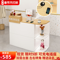 Women's clothing store corner cash register commercial store small simple bar table custom beauty salon front desk reception desk