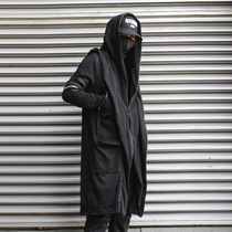 Spring and autumn new Korean style trendy windbreaker youth long section dark series male wizard cloak cloak double hooded coat