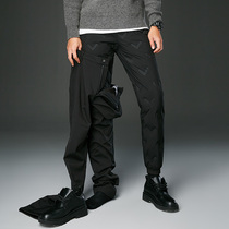 (Clearance hand speed) thin down pants men wear middle-aged and elderly down cotton pants warm pants wear outside