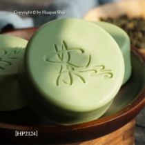 (HP2124)4x3 tea seal green tea handmade soap chapter exquisite acrylic chapter flower side Original design