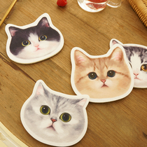 Miaoji MEWJI original design cat illustration cute cat head felt coaster table insulation mat