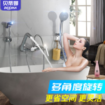  All copper in-wall bathtub faucet Triple bath mixing valve Extended hot and cold water faucet Bathroom shower set