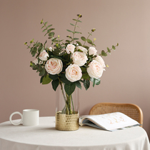 ladylike moisturizing fake flower simulation flower Rose light luxury table flower decoration Nordic decoration living room ornaments