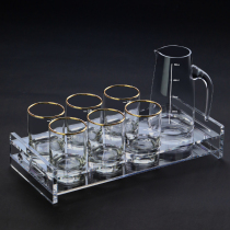 Jin three two white wine glasses with scale household crystal glass wine dispenser set a small wine glass white wine set