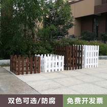 Outdoor garden anti-corrosion wooden fence Villa courtyard fence supermarket exhibition hall balcony decoration white solid wood fence