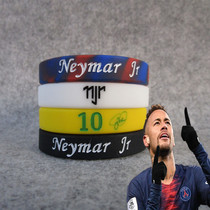 Football Brazil No. 10 Star Neymar Signature Luminous Sports Bracelet Silicone Braided Rope Wristband Bracelet
