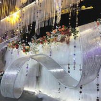 Wedding props corrugated yarn spiral curve ceiling decorative sun board shape pvc free bending stage ornaments
