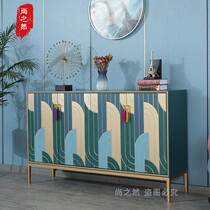Solid Wood light luxury porch cabinet into the home feng shui door Hall decoration side cabinet shoe cabinet living room partition cabinet simple modern