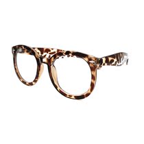 Retro thick frame large lens flat light glasses frame large round mirror 0 degree colorless glasses very damp frame mirror