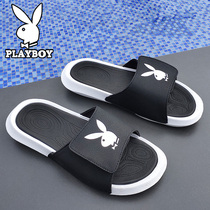 Floral Playboy slippers Mens 2022 new summer ins Chains outside wearing a soft bottom magic sticker beach lined with slippers