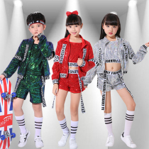 Jazz dance boarder children womens sequilies Drum out to serve boy Street dance hip hop Pupils perform suit suit