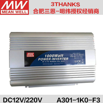 Taiwan Mingwei Power A301-1K0-F3 Correction Sine Wave Car Converter 1000W DC 12 to 220V