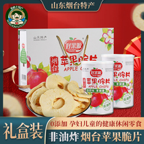 Shandong Yantai specialty good fruit source original apple crisps with hand gift pregnant women baby casual snacks
