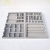 Jewelry box gray flannel jewelry box ring earrings bracelet necklace jewelry display storage box tray