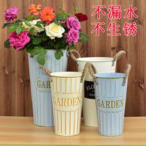 Retro Waking Flower Barrel Flowers Barrel Florist home Fancy Flowers large number of iron art flower pots Dried Flower Vases of flower vases Flower Vase
