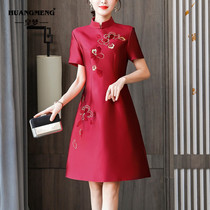 Improved Cheongsam dress new year 2021 mother wedding dress summer hi mother-in-law young high-end