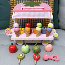 Childrens house ice cream car cart toy Baby girl Candy car Ice cream Ice cream Birthday gift