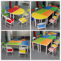 Group psychological activities tables and chairs early education institutions tutoring classes tables and chairs picture books training tables children's calligraphy and art tables