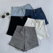 Jeans Woman 2022 new high waist wide leg pants spring thin hot pants loose white super shorts Ins tide
