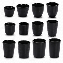 Melamine Cup black plastic water Cup frosted Japanese tableware hotel restaurant imitation porcelain tea cup mouth Cup commercial