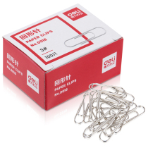 Del-Li 0018-Force paper clip Silver paper clip-long 29MM 100-piece box