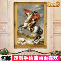 Customized pure hand-painted oil painting figures Napoleon painting simple European American Villa living room porch decoration hanging painting