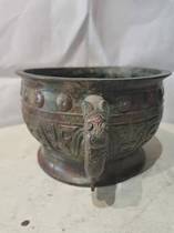 Imitation ancient bronzeware Warring State of late stage Basin Red Spotted Green Rust Pendulum Pieces Antique Movie Theatre Props