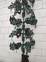 Antique bronze cow cash cow pit peacock blue rust to remove sound and tasteless ornaments collection