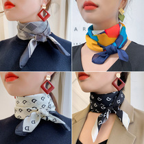 Fashion hair band scarf small square women spring and autumn thin scarf new scarf decoration Joker stewardess scarf