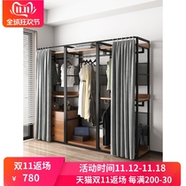 Walk-in closet closet locker rack loft metal wrought iron open hanger industrial wind hanger