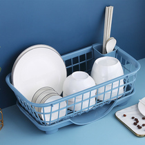 Chopstick shelf Kitchen household tableware storage box Drain shelf Bowl chopstick spoon storage basket Chopstick cage tube