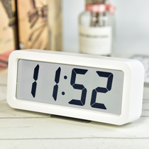 Hansho clock bedroom bedside alarm clock LCD music ringtone noise table simple decoration desktop counter alarm clock HA919