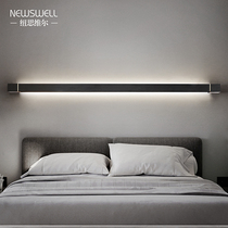 Minimalist wall lamp bedroom Nordic modern minimalist led long wall lamp living room sofa background wall ambient light