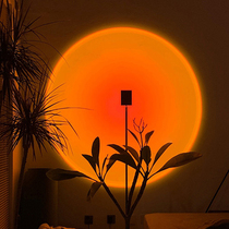Italy without falling ground lamp projection living room bedroom photo atmosphere lamp decorative red Designer Sunset floor lamp