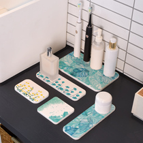 Diatom mud suction pad toilet bathroom bathroom non-slip quick-drying floor mat foot pad toilet wash table long strip pad