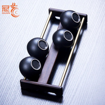 Guanyi Kung Fu tea cup holder double cool cup holder placement rack Ebony copper storage rack tea cup storage shelf
