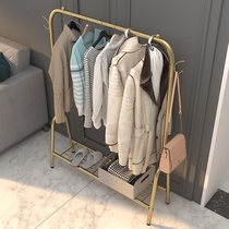 Drying rack floor-to-ceiling folding indoor clothes rack balcony bedroom coat rack household simple single pole hanging hanger