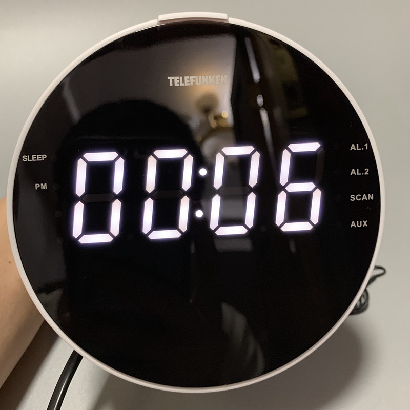 Clock-controlled Radio TELEFUNKEN Telephone FM/AM German Bedside Alarm Clock Mini-loud Screen