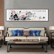 Chinese painting flower and bird painting living room bedroom hanging painting Chinese decoration banner calligraphy painting with frame Lotus freehand ink painting