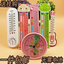 Cartoon indoor thermometer home temperature measurement wall-mounted thermometer childrens room wall-mounted creative thermometer