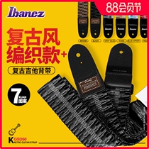 Ibanez Ibana GSB50 Retro Braided Guitar Strap Bakelite Folk Bass Performance Rock Shoulder Strap